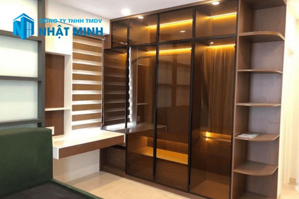 Tủ Quần Áo Nhôm Kính Cửa Lùa