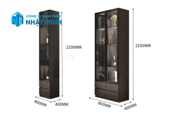 Tủ Rượu Mini Nhôm Kính