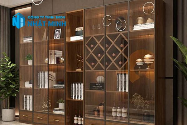 Tủ Rượu Nhôm Kính Cánh Lùa (Trượt)